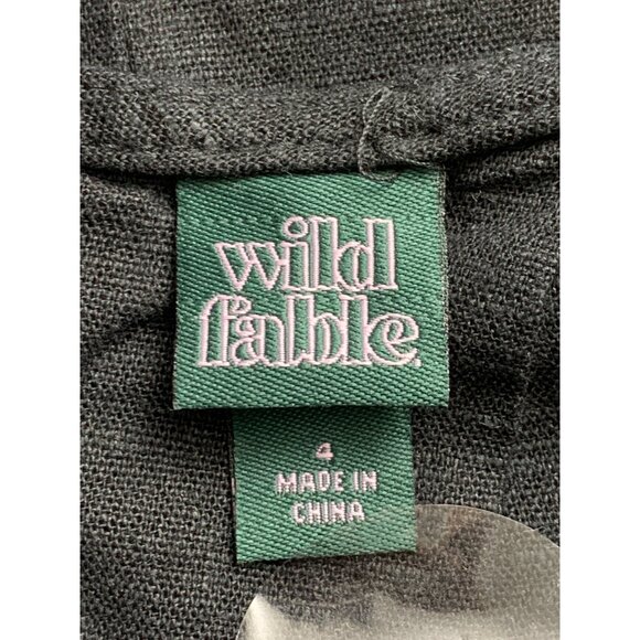 Wild Fable Womens Black Adjustable Spaghetti Straps Midi Dress Size 4 - Picture 10 of 12